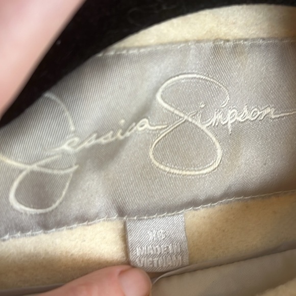 Jessica Simpson Women's Size XS Cream Color Wool Blend Winter Pea Coat - Picture 6 of 9